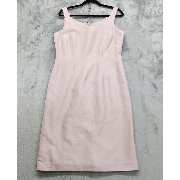 Jessica Howard Evening Dress Size 10 Pink Shimmer Sleeveless Sheath Wiggle Party - Picture 1 of 9